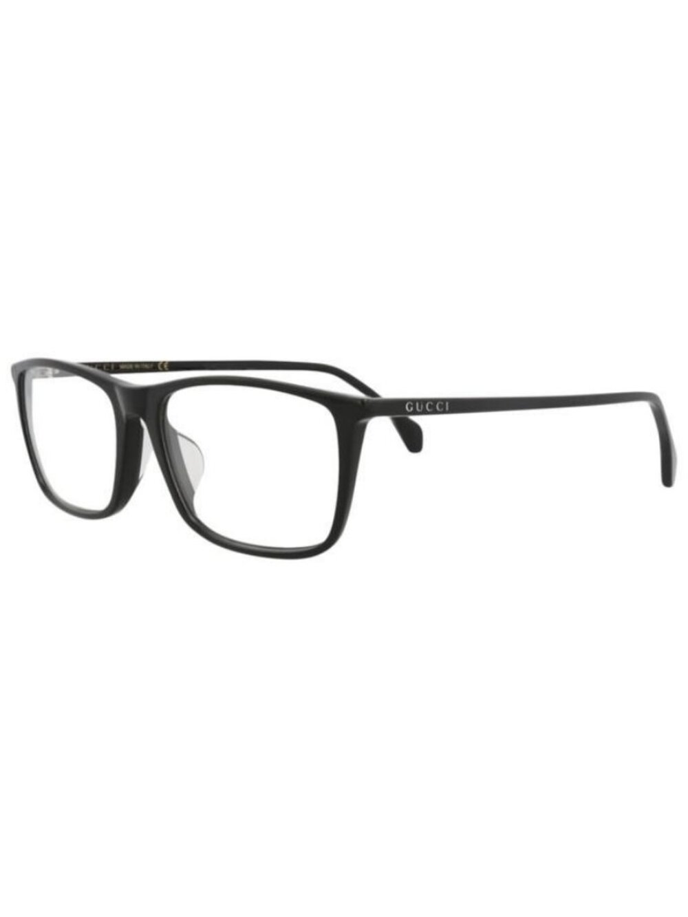 New Gucci Mens Square/Rectangle Black Black Transparent Fashion Designer Eyeglas